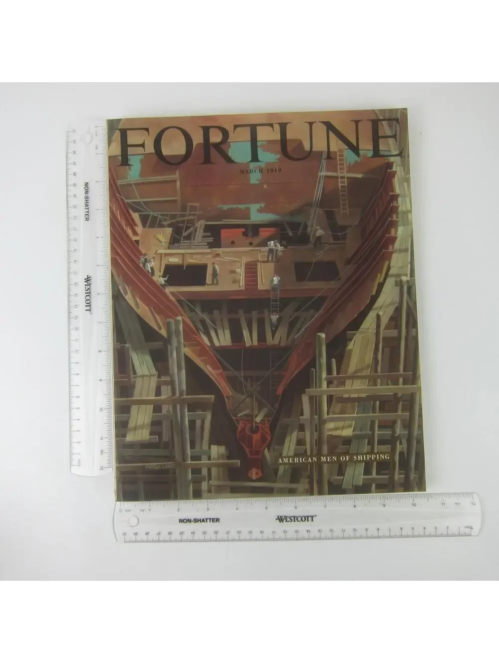 Vintage FORTUNE Magazine March 1949 Arthur Lidov Cover Studebaker Lincoln Ads